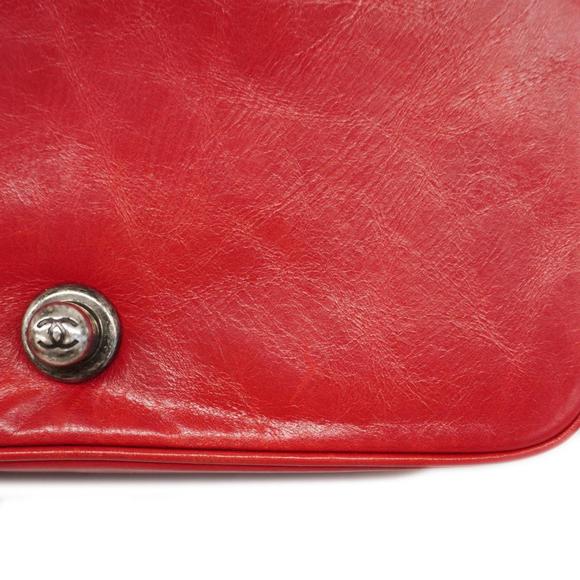 Chanel Shoulder Bag Matelasse Coco Boy W Chain Calfskin Red Women's - Picture 13 of 16